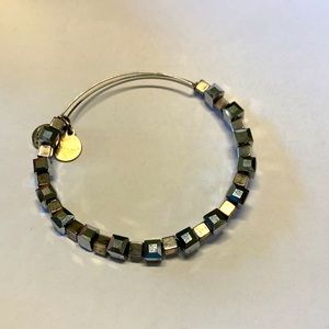 3/$20 Alex and Ani shiny silver tone beaded bracelet